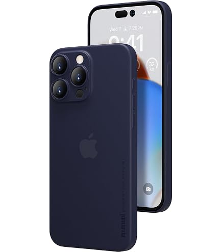 NALIA Cover Ultra-Sottile Per IPhone 13 Pro Max – Spessore 0,5mm, Rigida Opaca, Superficie Silk Touch Antimpronta, Antiurto, Colore Nero