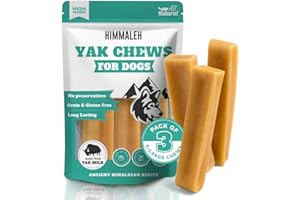 Himmaleh Yak Chews for Dogs Extra large - Yak chews for dogs XL (pack of 3) - Dog Chews Long Lasting Natural - yak milk dog chew - Toothsome Yak Bars for Dogs - Himalayan dog chews - Yak Snack