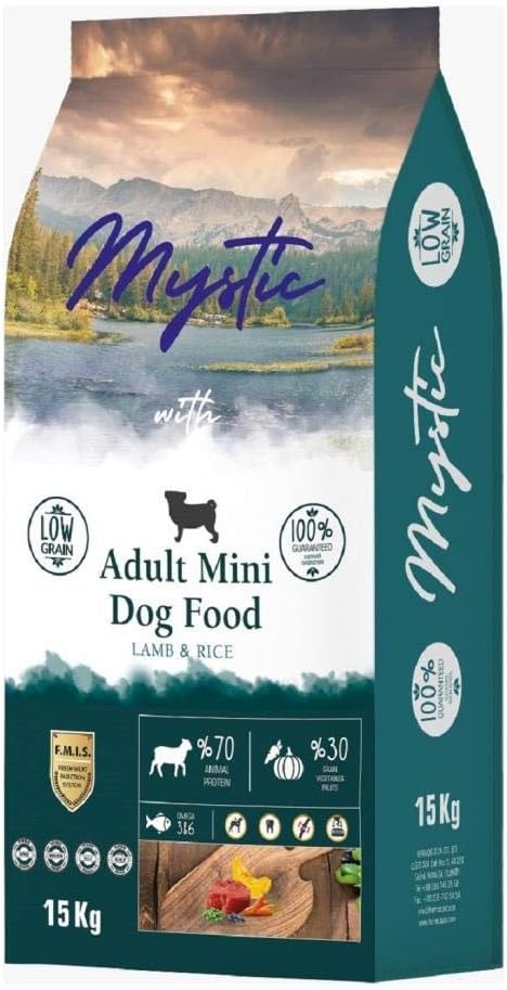 Mystic Az Tahıllı Yetişkin Köpek Maması Mini Orta Kuzulu 15 kg