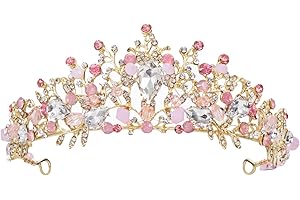 JEESBLSY Tiara di Sposa Principessa Barocco Regina Corona di Cristallo con Strass Accessori per Capelli per la Cerimonia Nuziale Pageant di Compleanno