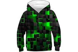 TUONROAD Chłopięca bluza z kapturem z nadrukiem 3D, dla dzieci, dziewczynek, sweter z kapturem, sweter z długim rękawem, sweter 6-16 lat