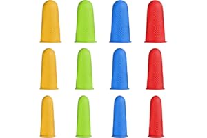 SAVITA 24 Protectores De Silicona Para Dedos, Puntas De Goma De Colores Para Los Dedos, Tapas Para Los Dedos, Para Manualidades De Costura Con Pegamento Caliente, Cera, Resina, Adhesivos De Miel