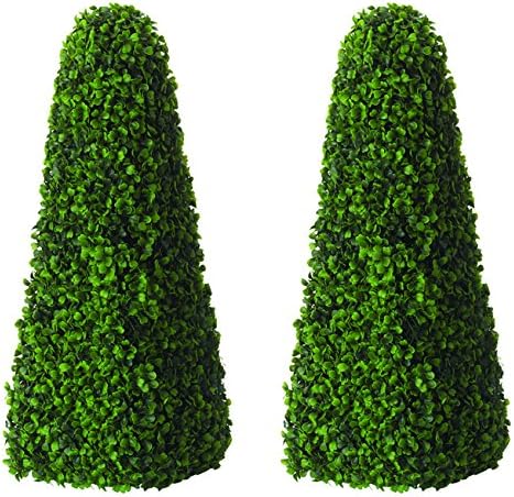 Primrose Pair of Artificial Topiary Obelisks (60cm)