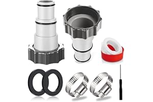 CYZBL Zestaw 2adapterów do węża basenowego, zapasowy adapter A z gwintem wewnętrznym, do stosowania z Ø 32 i 38 mm