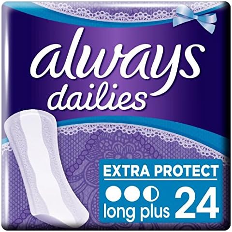 Always Dailies Extra Protect Long Plus Panty Liners 24 Pack