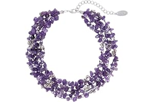 Bocar Necklaces for Women, Multi Layer 5 Strand Statement Collar Beaded Necklace for Women Gift