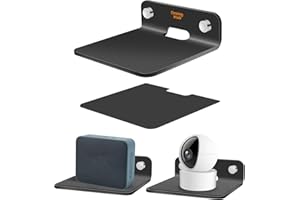 Desing Wish Mini étagères murales, étagère Flottante en Acrylique étagère Murale Salle de Bain, Petite étagère Murale Noir/Invisible étagère Flottante Cuisine avec Tapis antidérapant