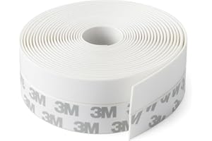 DEIMOSHOME Burlete puerta entrada de longitud 5 metros, burletes para puertas, ideal bajo puertas para el frio entrada, aislante termico ventanas, sello autoadhesivo resistente y flexible (Blanco)