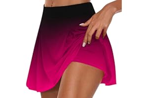 JUANMAO Jupe Short Femme Ete avec Poche Short Sport Femme Taille Haute Jupe Short De Tennis Golf A-Line Skirt Y2k Petticoat Underskirt Mini Jupe avec Culotte Intérieur De Course Athlétiques 2023