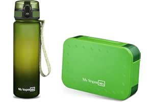 My Vesperbox - Mini Lite Set – Bento Box & Trinkflasche 500ml – Lunchbox mit variablen Fächern – Brotdose für Kinder – auslaufsicher, BPA-frei – ideal für Schule & Kindergarten