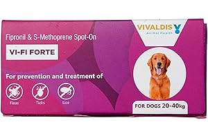 Vivaldis Spot On for Dogs 20-40kg - VI-FI Forte 2.68ml Single Pipette Solution for The Prevention and Treatment of Flea, Tick, and Chewing Lice Infestations (Pack of 1)