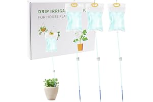 WISDOMGARDEN 3 Stück 3.5L Pflanzenbewässerer für Zimmerpflanzen-Automatische Tropfbewässerungssysteme für pflanzen-Tropfbewässerungsbeutel mit einstellbarem Durchfluss-Pflanzenlebensunterstützung-Garten Geschenke