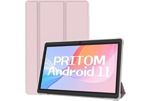 PRITOM 7 inch Tablets Android 13, 4GB(2+2 Expand), 32 GB, (Expandable 128GB) Tablet PC with Quad Core Processor, 3500 Mah, HD IPS Display, Dual Camera, WiFi, Bluetooth, Tablet with Pink Case