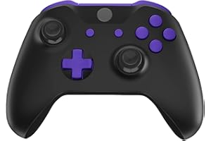 eXtremeRate Boutons de Remplacement Complet pour Xbox One S/X Manette, Trigger LB RB LT RT Bumpers D-Pad ABXY Start Back Sync Buttons Customisé pour Xbox One S/X Manette Modèle 1708, Violet