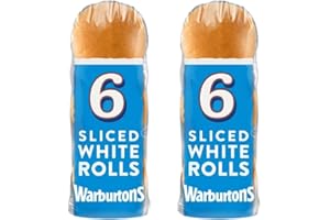 KOALAKOI Sliced Soft White Warburton Sandwich Rolls 2x6 pack (2 Bags of 6 Rolls)