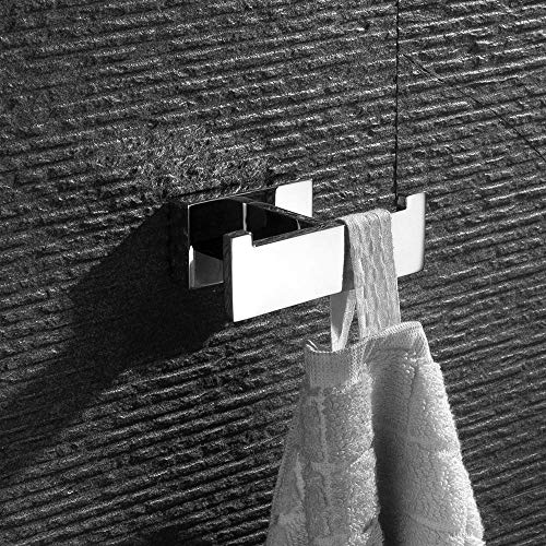 Preisvergleich Produktbild Homovater SUS304 Edelstahl Haken Handtuchhaken Mantelhaken Badezimmer Badezimmerhaken Kleiderhaken Schwerlast Wandmontage Zeitgenössischer Stil Chrom Oberfläche