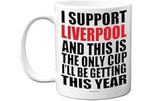 STUFF4 Funny Football Mug Gift for Liverpool Fans - Footy Only Cup - Joke Xmas Birthday Mugs Present Gifts for Son Dad Brother Uncle Colleague Friend Cousin, 11oz Ceramic Dishwasher Safe Coffee Tea Cup