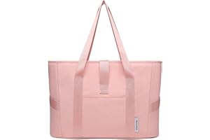 MYQ MOYAQI Moyaqi Women Tote bag with Zip Large Laptop Tote Bag for School Waterproof Nylon for Travel Gym College Men Small Black