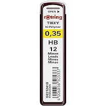 rOtring Tikky Portamine Calibrato, HB 0.7 mm, Confezione da 12 Pezzi, Blu Chiaro