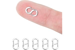 Nayyana Lot de 5 fermoirs de collier à double ouverture en acier inoxydable - Fermoir en S - Pour bracelets et colliers