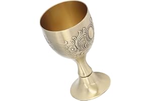 Hztyyier Copa de Cáliz Real de 200 Ml, Copa de Vino de Grabado Hecho a Mano de 4,41 Pulgadas para Decoración Gótica de Fiesta de Bar en Casa