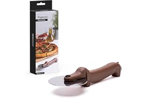 Peleg Design Puperoni, rotella tagliapizza a forma di cane, in plastica, con lama in acciaio inox e manico in plastica resistente, regalo divertente per pizza