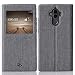 Produktbild Huawei Mate 9 Hülle, Feitenn dünne Premium PU Leder Flip Handy Schutzhülle mit dem Ansichtsfenster | TPU-Stoßstange, Magnetverschluss und Standfunktion Brieftasche Etui (Grau)