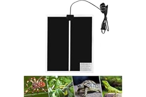 EBKCQ - Alfombra calefactora de terrario, 20 W con controlador de temperatura, cojín calefactor para reptil, cojín térmico de 220 a 240 V para tortuga, tortuga, serpientes, lagarto (42 x 28 cm)