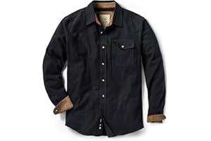 CQR Men's All Cotton Flannel Shirt, Long Sleeve Casual Button Up Plaid Shirt, Brushed Soft Outdoor Shirts