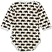 Loud + Proud Unisex Baby Organic Cotton Long Sleeve Body Chocolate 0-6 Months