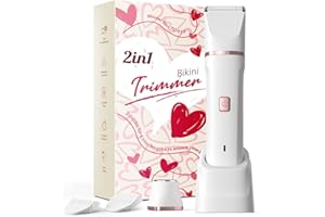 CLEANWISE Body Hair Trimmer for Men, Electric Groin & Pubic Hair Groomer Black and Pink