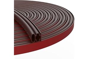 FFPMYF Guarnizione per porta, autoadesiva, per finestre, impermeabile, per finestre, colore marrone (1 cm x 12,2 m)