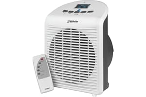 EUROM Safe-T-Fanheater LCD 2000W chauffage électrique ventilateur avec télécommande