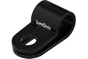 Lumonic Set di clip per cavi 100x P-Clip I Perfettamente adatto per cavi con diametro di 6mm 1/4" I Anche come: Clip per cavi, fissaggi per cavi e morsetti per telai utilizzabili