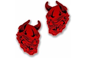 DESTINATIONVINYL 2 x 20cm/200mm Red Devil Vinyl Sticker Decal Laptop Car Travel Luggage Label Tag #9741