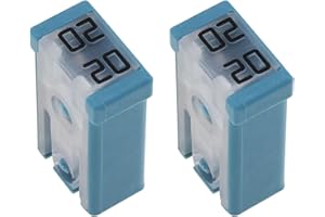 YINETTECH Lot de 2 Fusibles à Cartouche Fendue 20 A 32 V Cartouche Miniature avec Bornes Femelles pour Bornes Mâles 2,8 Mm pour Camion Compatible avec Ford JAP