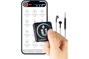 YERFKAN Magnetischer Mini Diktiergerät, 64 GB Aufnahmegerät mit Spracherkennung 160 Stunden Aufnahme, 1536kpbs Voice Recorder mit Rauschunterdrückung für Vorträge, Meetings, Interviews, Klasse (64 GB)