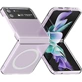 GGM GİYİM & AKSESUAR Samsung Galaxy Z Flip 4 i&ccedil;in Magsafe ile Uyumlu Arka Kısmı Şeffaf Kenarları Silikon Yapılı G&uuml;&ccedil;lendirilmi