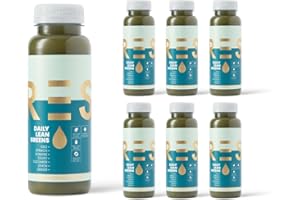 PRSS 100% COLD PRESSED PRESS Healthfoods, 6 x 250ml Daily Lean Greens, Cold Pressed Juice, Green Juice containing Kale, Spinach, Celery, Romaine, Cucumber Mixed with Ginger and Lemon, Healthy Juice