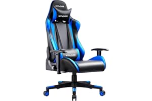 ‎GTPLAYER GTPLAYER Gaming Stuhl Bürostuhl Zocker Gamer Ergonomischer Stuhl Einstellbare Armlehne Einteiliger Stahlrahmen Einstellbarer Neigungswinkel blau