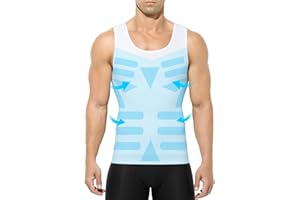 Casey Kevin Débardeur Compression Homme, Maillot de Corps Gaine Ventre Plat Homme Gainant Tee Shirt Compression Amincissant Debardeur sous-Vêtements Shaper