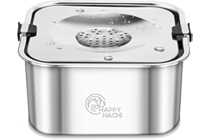 HAPPY HACHI Gamelle Anti Éclaboussures Chien 3L, Gamelle Eau Chien en INOX, Anti Débordement et Anti Renversement, Stable avec Base Antidérapante