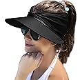Muryobao Womens Sun Visor Hat Wide Brim Summer UPF 50+ UV Protection Beach Sport Cap