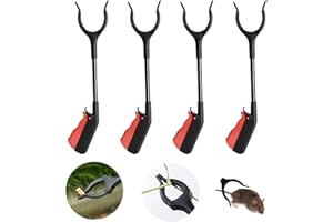 Fiyuer Pinzas de Basura, 4 Piezas Pinza Recoge Objetos, Recolectores de Basura Corta, Pinzas para Recoger Residuos, Pinzas de Basura para Adultos, Ancianos y Niños, 30 cm