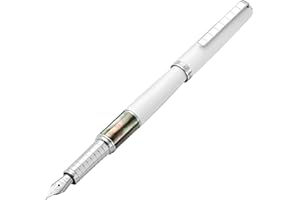 Wieczne pióro Xezo Speed Master, wkład ekstra cienki. Matowa biel z czarną perłą Tahitian Black. Platerowane chromem. Lekki korpus z mosiądzu. Unikalne egzemplarze