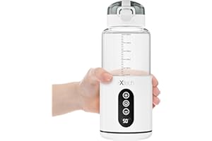 IXTECH Calienta Biberones Portátil Inalámbrico, Calentador de Biberones Portátil Con Carga USB, Calienta Biberones para Leche