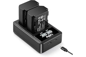 Lachy 2-Pack 2280mAh NP-FZ100 Replacement Battery and Dual Battery Charger for Sony A7III, A7IV, Sony Alpha A7R III, A7R IV, Sony Alpha 9, A9, A9S, A9R, Sony Alpha 9R, 9S, A6600, A7R3, A7R4 Cameras