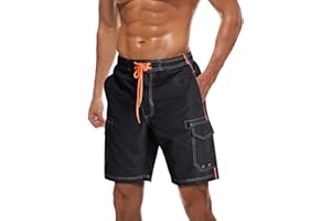 EKLENTSON Men's Shorts Summer Beachwear Mesh Lining Swim Trunks Board Water Shorts Quick Dry with 4 Big Pocket