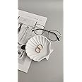 TREETRUNK® Handmade Concrete Shell Trinket Tray | Jewellery/Makeup/Table Organizer l Home Decor l Candle Tray | Multipurpose (9.5×9.5cm) White