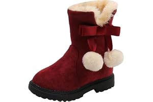 BOTCAM Fashionabla – och vintersnöstövlar för flickor, tjockt golv, halkfria, varma och bekväma, enfärgade blixtlås, snöstövl